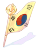 Bandeira Coreana Dourada